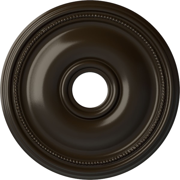 Ekena Millwork Bradford Ceiling Medallion (Canopies up to 4 3/8"), 18 1/8"OD x 3 3/4"ID x 1 1/8"P, Stone Hearth CM18BRSHF - main